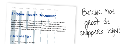 snippergrootte document