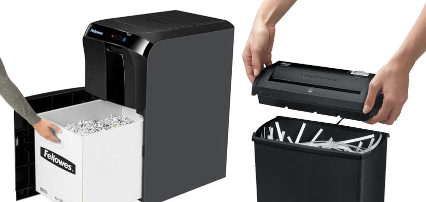 shredder opvangbak capaciteit